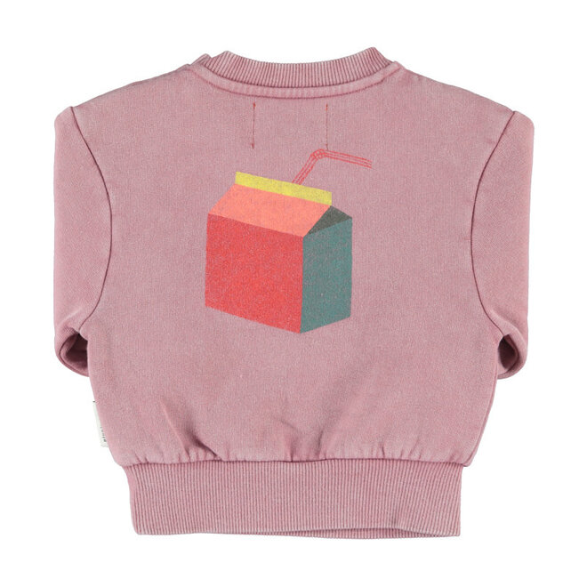 Piupiuchick - Oversized baby sweatshirt pink "lunch break"