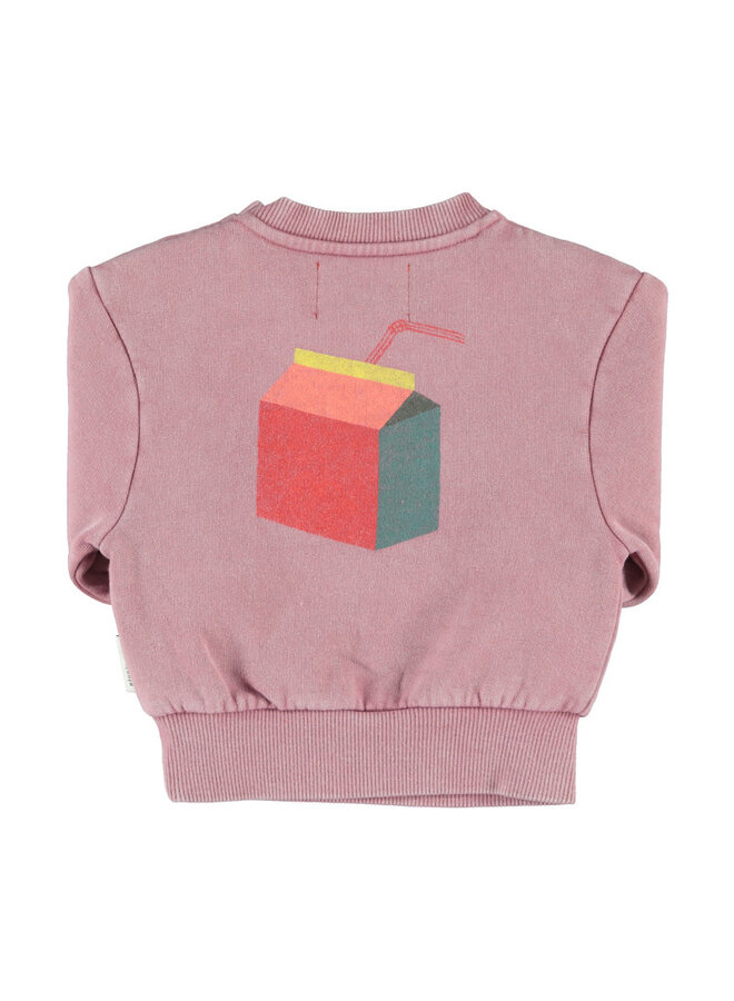 Piupiuchick - Oversized baby sweatshirt pink "lunch break"