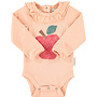 Piupiuchick - Long sleeve bodysuit  collar Pink red apple