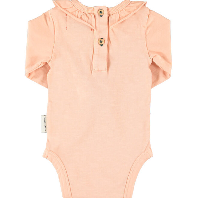 Piupiuchick - Long sleeve bodysuit  collar Pink red apple