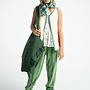 Piupiuchick - Jogging pants green double stripes