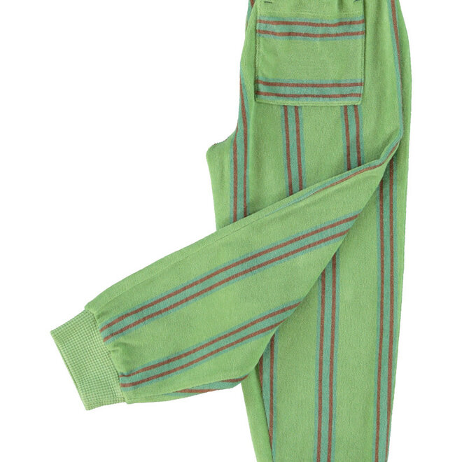 Piupiuchick - Jogging pants green double stripes