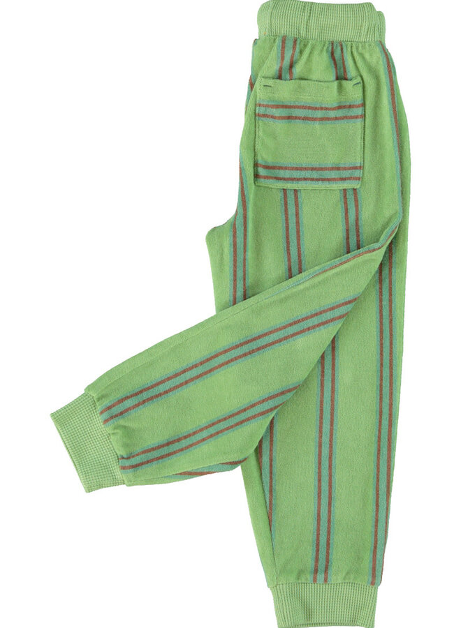 Piupiuchick - Jogging pants green double stripes