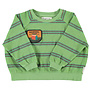 Piupiuchick - Terry  sweatshirt green double stripes