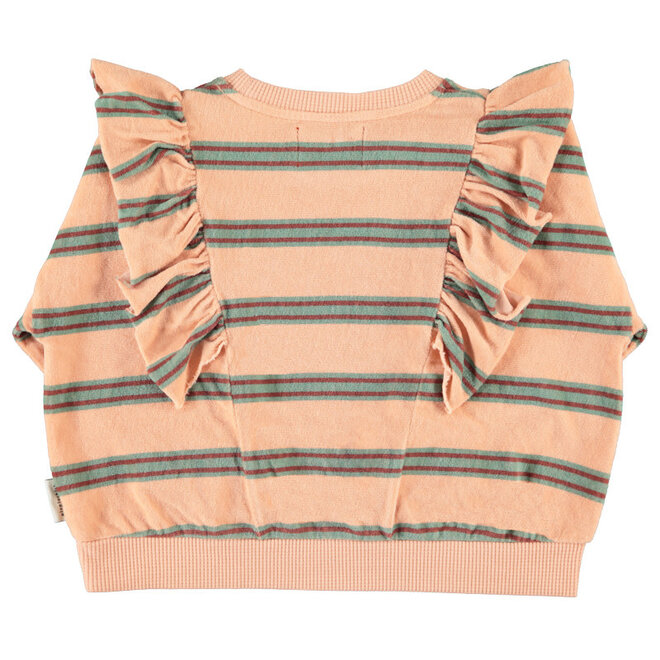 Piupiuchick - Terry sweatshirt pink double stripes