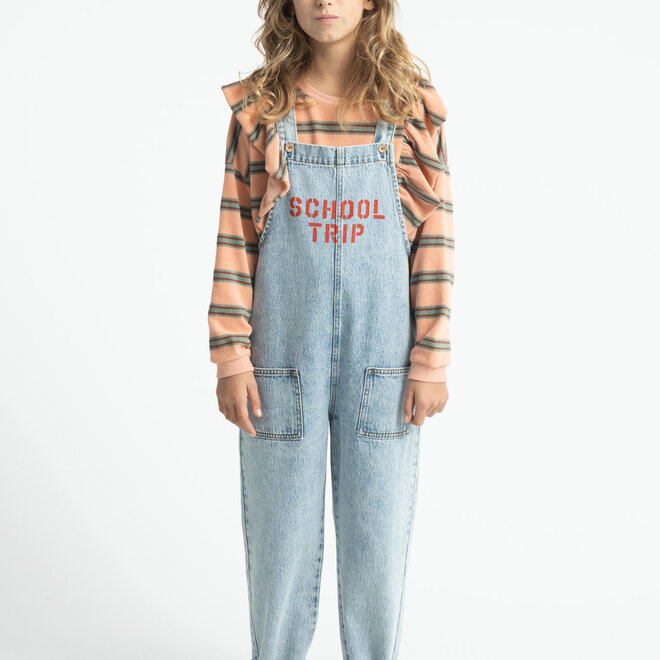 Piupiuchick - Terry sweatshirt pink double stripes