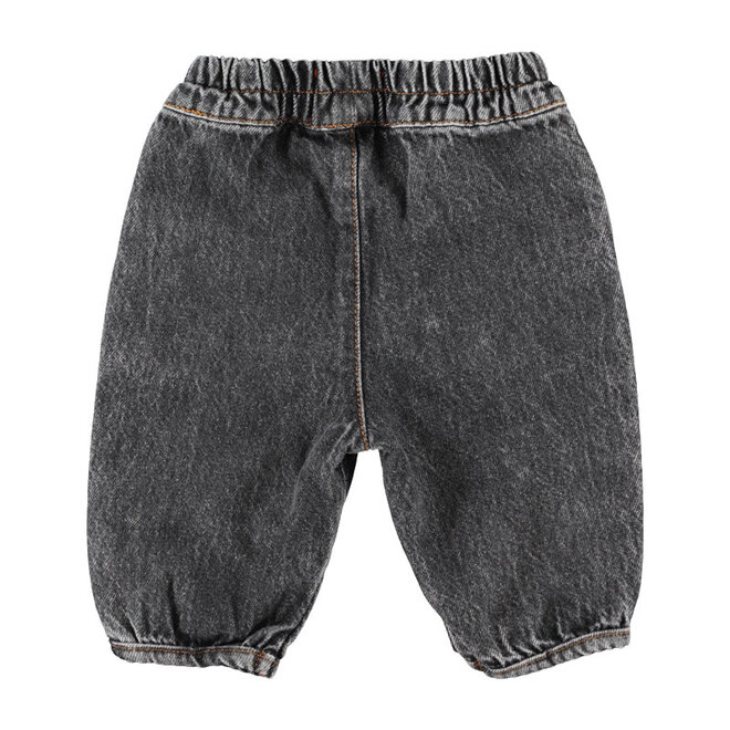 Piupiuchick - Baby trousers washed black  denim