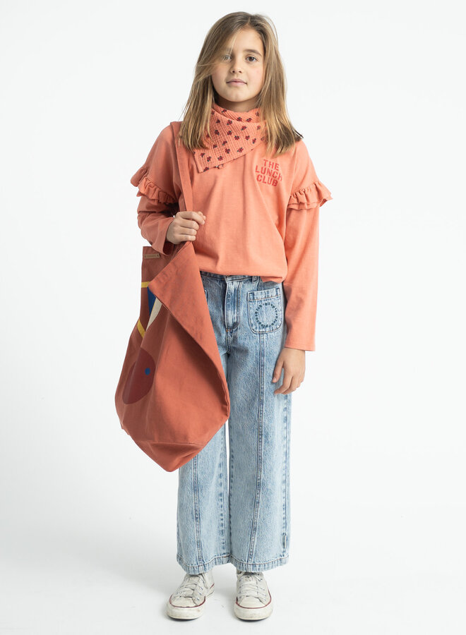 Piupiuchick - Flare trousers faded light blue denim
