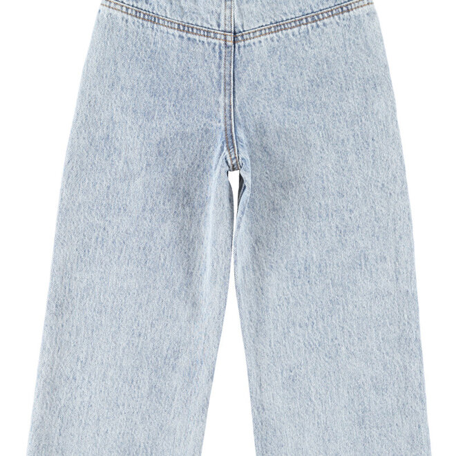 Piupiuchick - Flare trousers faded light blue denim