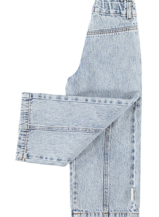 Piupiuchick - Flare trousers faded light blue denim