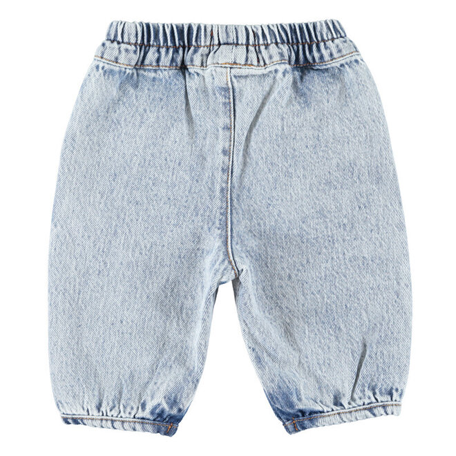 Piupiuchick - Baby trousers fadded light blue denim
