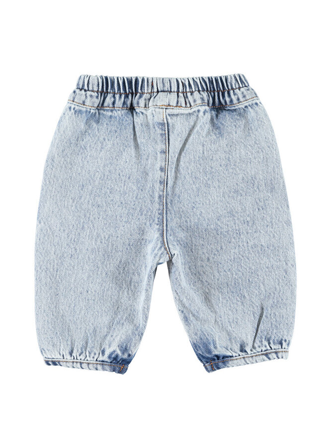 Piupiuchick - Baby trousers fadded light blue denim