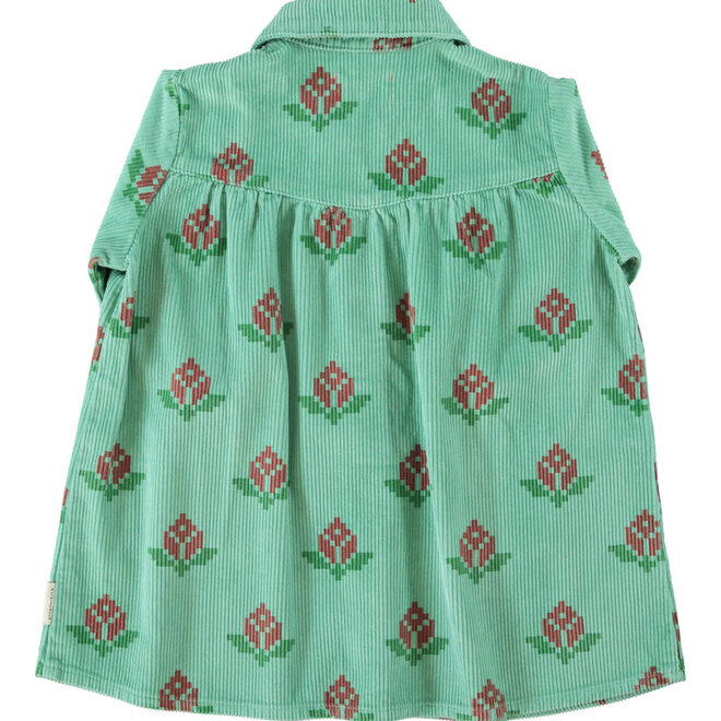 Piupiuchick - Short dress green  big flowers