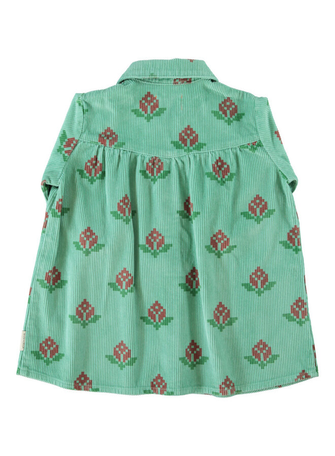 Piupiuchick - Short dress green  big flowers