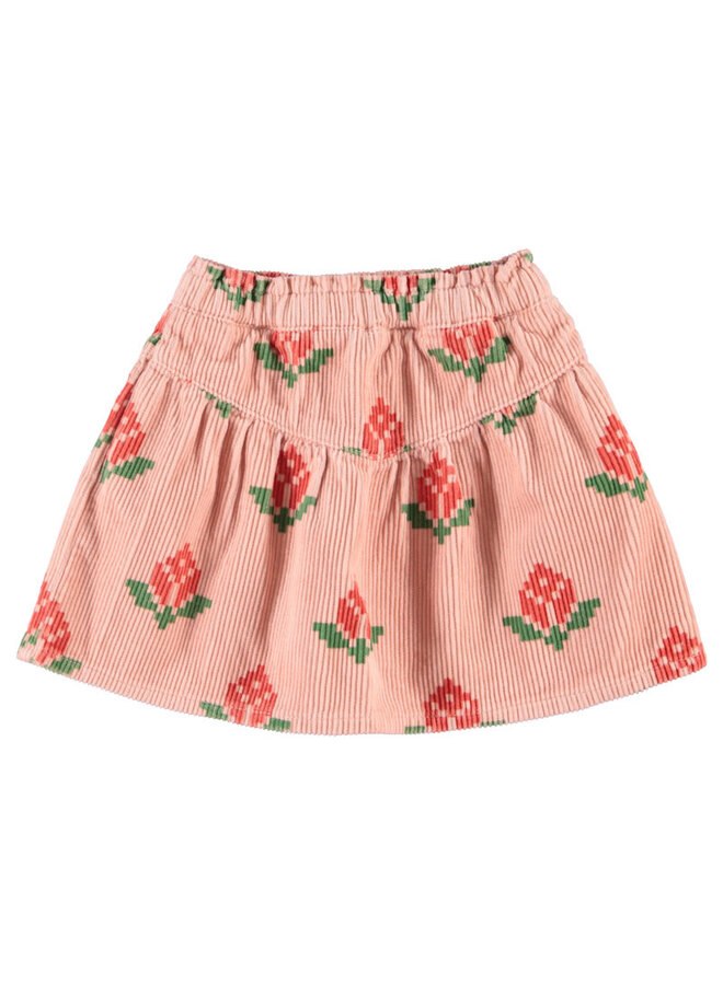 Piupiuchick - Short skirt pink big flowers