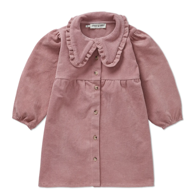 Sproet & Sprout - Corduroy dress collar Painters blush
