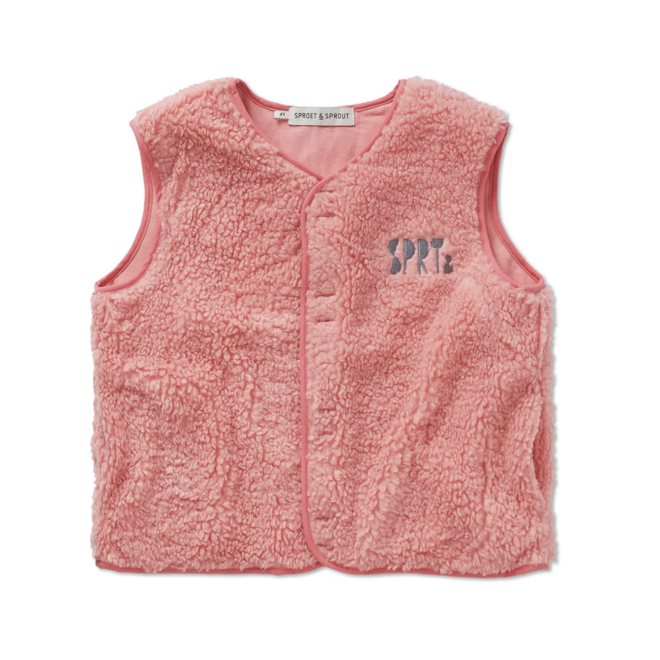Sproet & Sprout - Loose teddy gilet Bloom