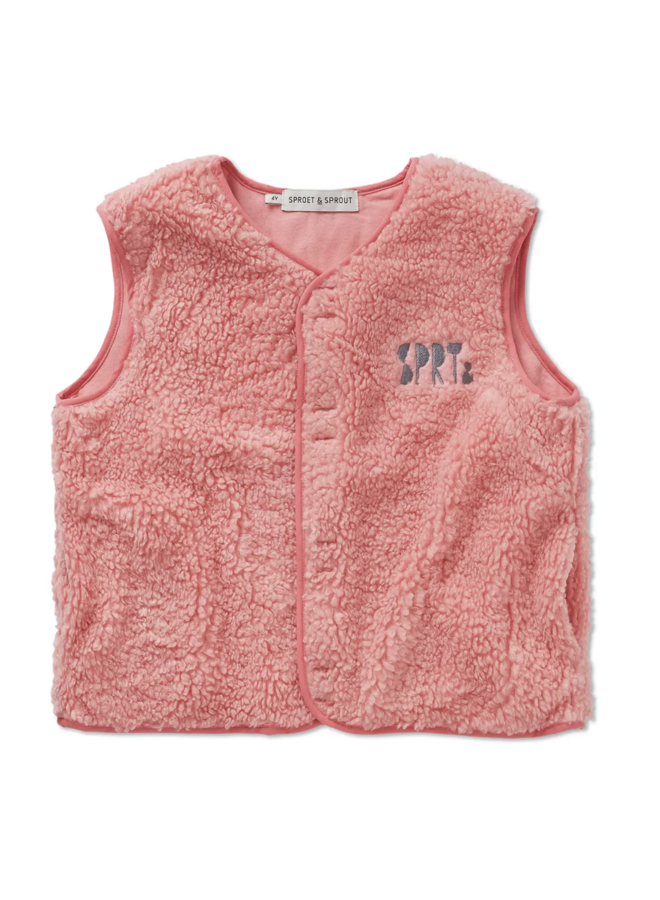 Sproet & Sprout - Loose teddy gilet Bloom