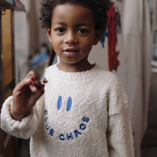 Sproet & Sprout - Sweater boucle club chaos Ivory melee