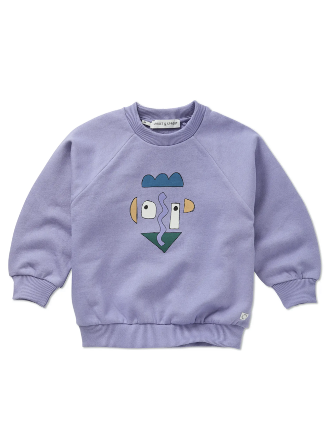 Sproet & Sprout - Sweatshirt raglan self portrait Crayon cloud