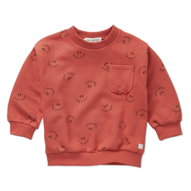 Sproet & Sprout - Sweatshirt club chaos print Vivid red
