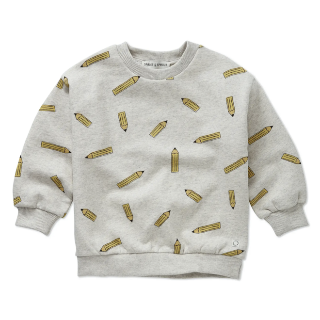 Sproet & Sprout - Sweatshirt pencils colour Grey melee