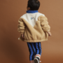 Sproet & Sprout - Teddy jacket colourblock Blue sand