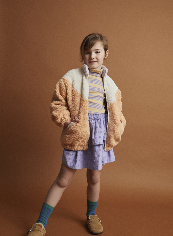 Sproet & Sprout - Teddy jacket colourblock Sand
