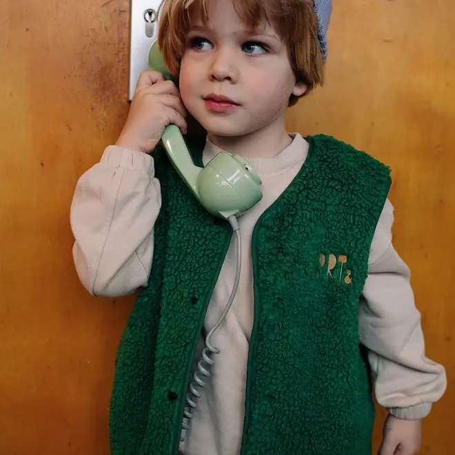 Sproet & Sprout - Loose teddy gilet Deep green