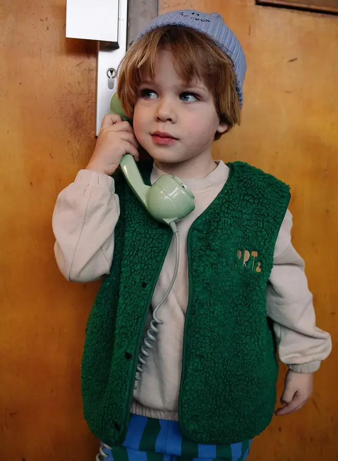 Sproet & Sprout - Loose teddy gilet Deep green