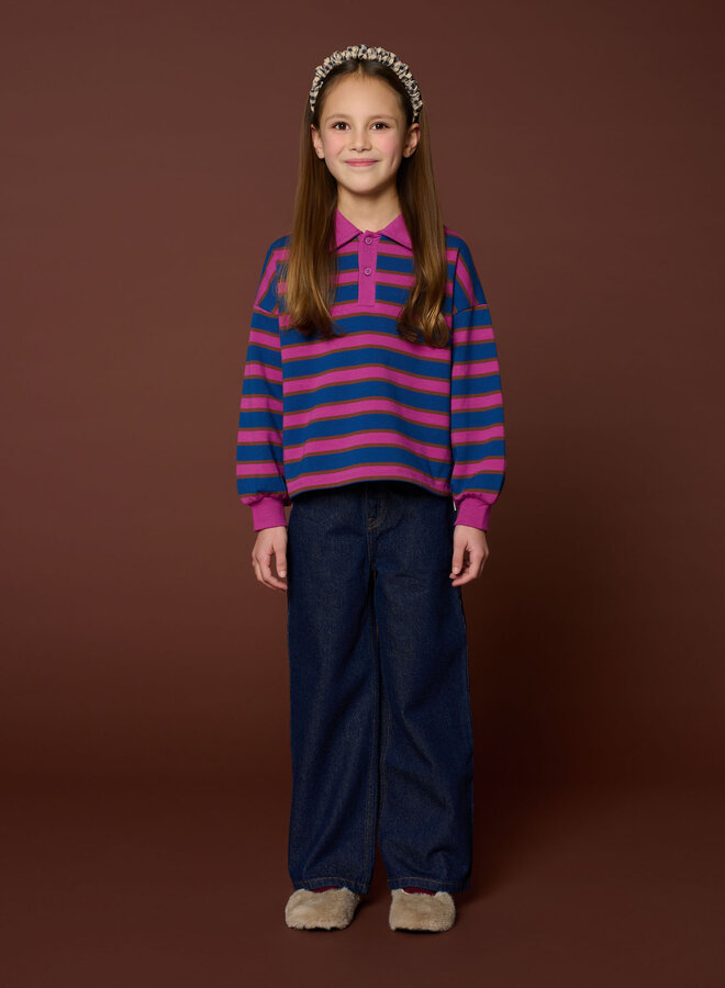 Petit Blush - Polo sweater stripe