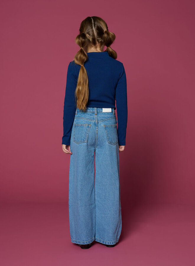 Petit Blush - Wide leg jeans Mid blue