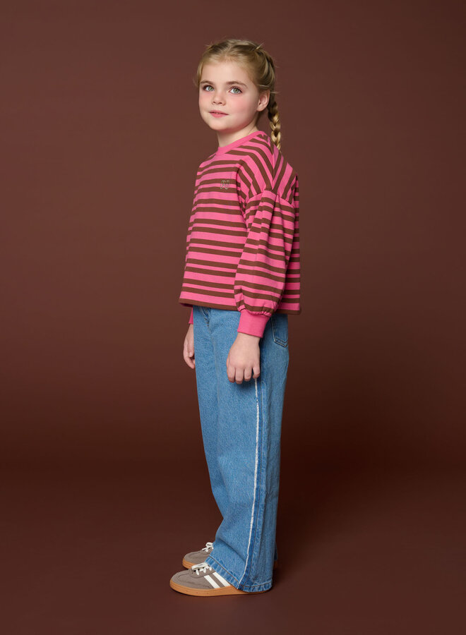 Petit Blush - Wide leg jeans Mid blue