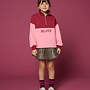 Petit Blush - Zipper sweater Blush Color block