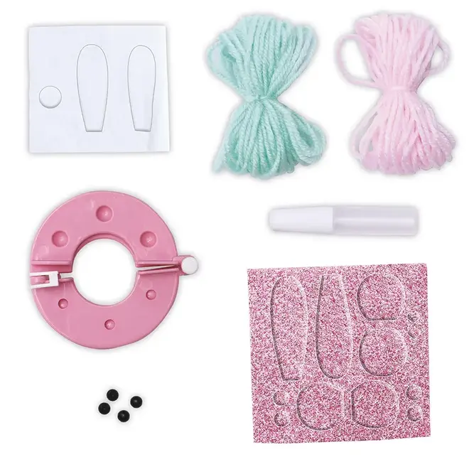 Janod - Creative Kit - 2 Animal Pom-Poms to Create
