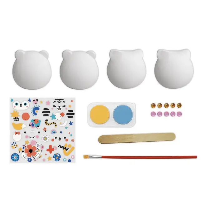 Janod - Creative Kit - 6 Plaster Animals to Decorate