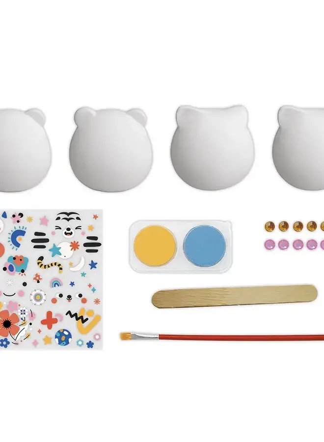 Janod - Creative Kit - 6 Plaster Animals to Decorate
