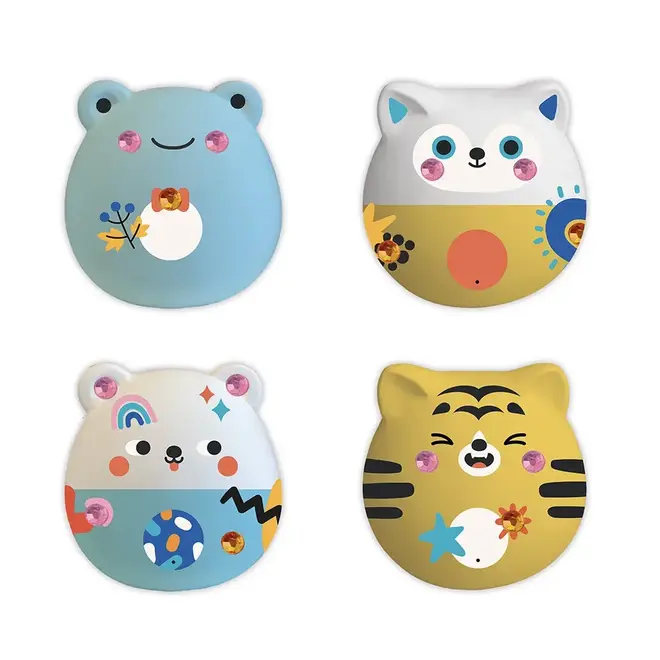 Janod - Creative Kit - 6 Plaster Animals to Decorate