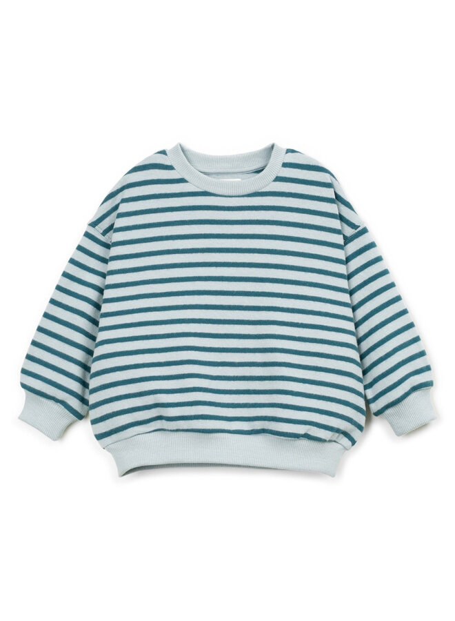 Play Up - Striped jersey sweater Cyanotype