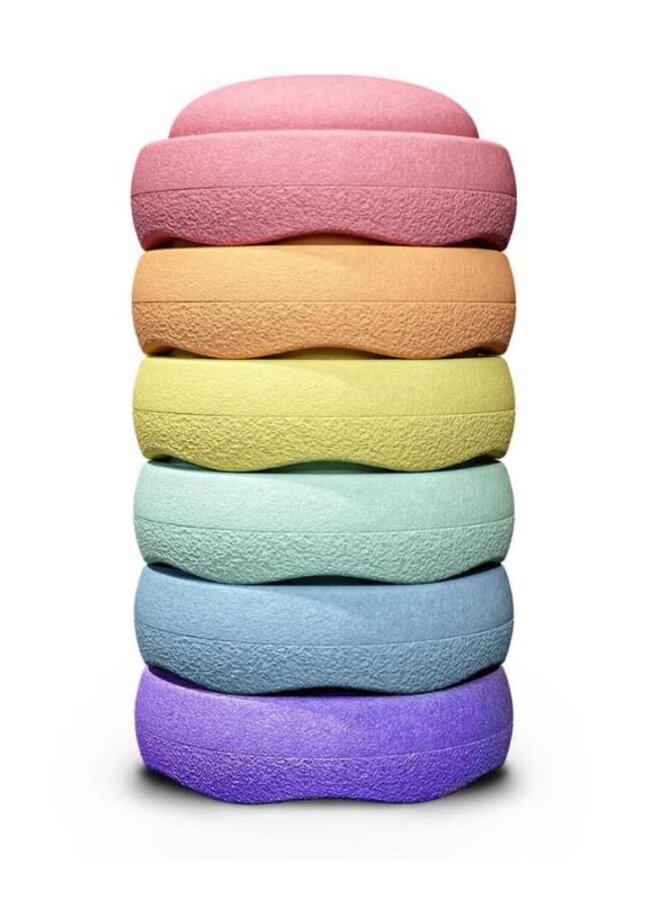 Stapelstein - Rainbow Pastel edition (set van 6)