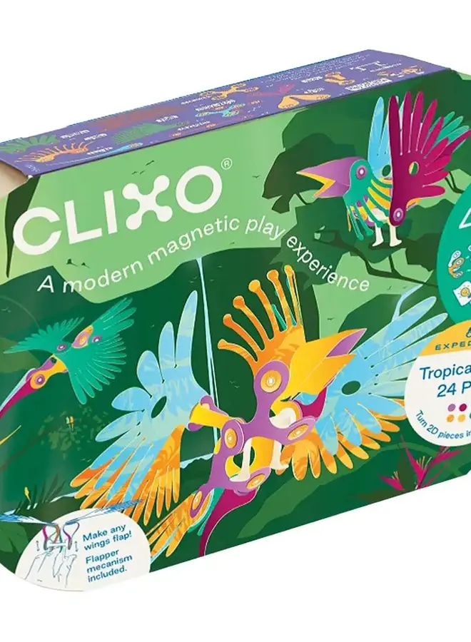 Clixo® | Tropical Birds 24 pièces