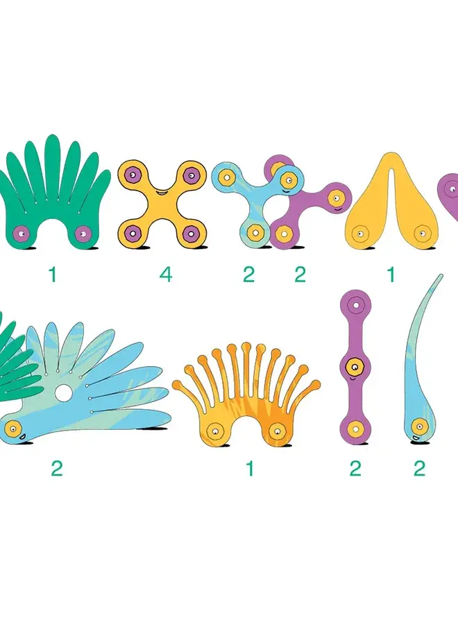 Clixo® | Tropical Birds 24 pièces
