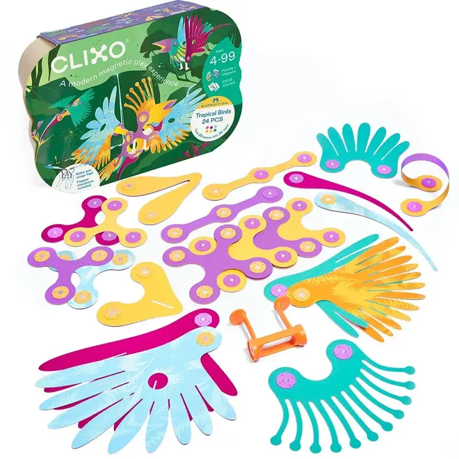 Clixo® | Tropical Birds 24 stuks