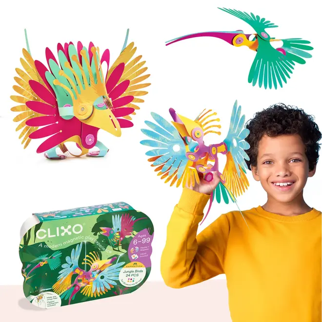 Clixo® | Tropical Birds 24 pièces