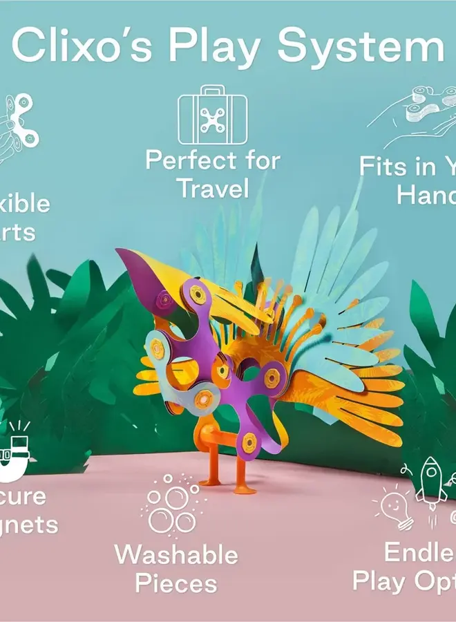 Clixo® | Tropical Birds 24 stuks