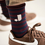 Jenest - J stripe socks Navy blue cherry