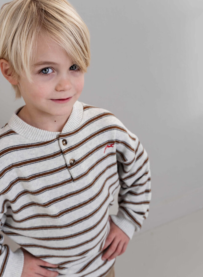Jenest - LS James t-shirt Brown grey