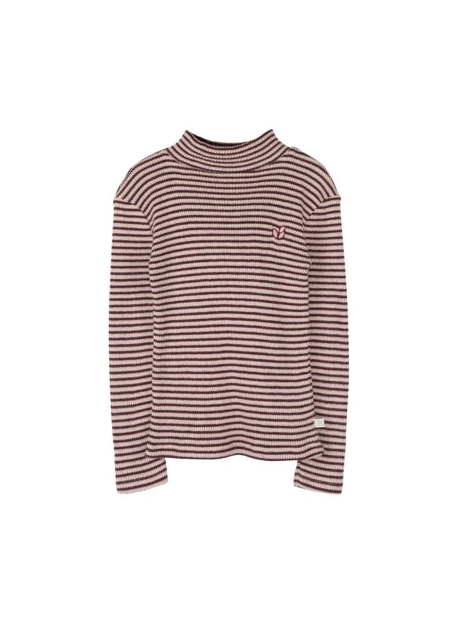 Jenest - Tara turtle neck t-shirt Rose bordeaux