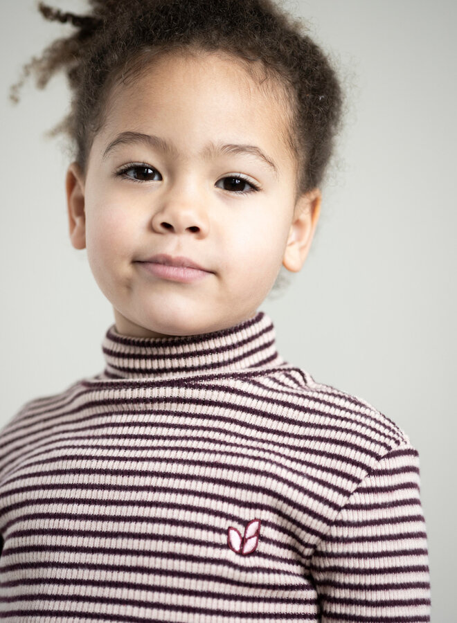 Jenest - Tara turtle neck t-shirt Rose bordeaux