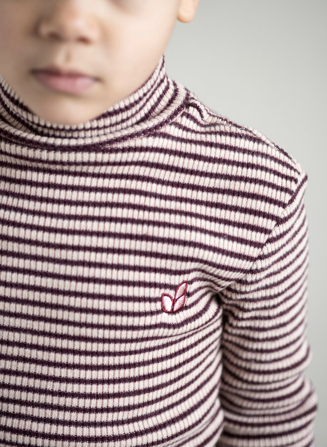 Jenest - Tara turtle neck t-shirt Rose bordeaux
